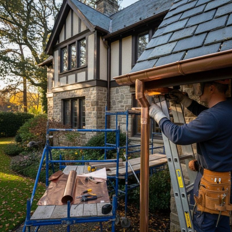 Copper Downspout Replacement detail