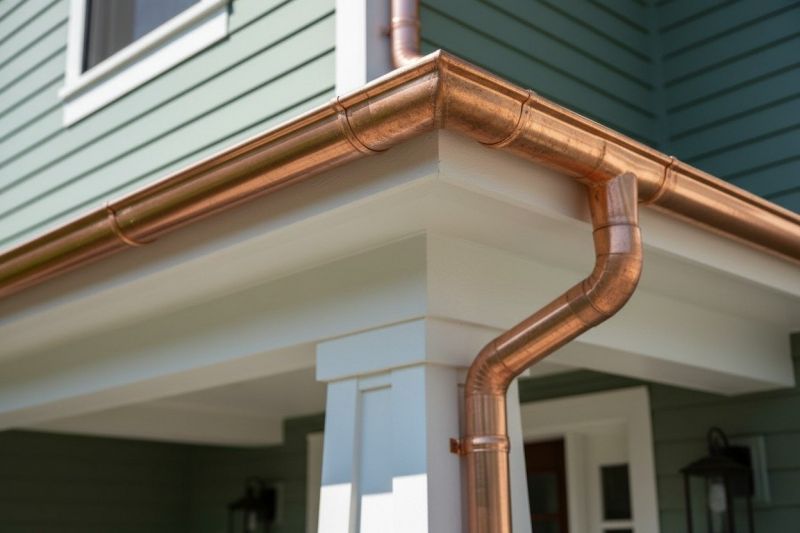 Copper Gutter Service detail